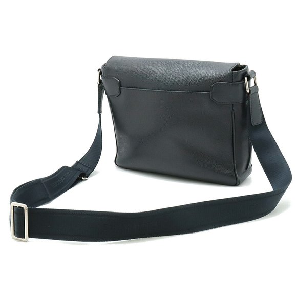 LOUIS VUITTON Taiga Roman PM Shoulder Bag Leather Bol Dark Navy M32699 - Picture 3 of 10